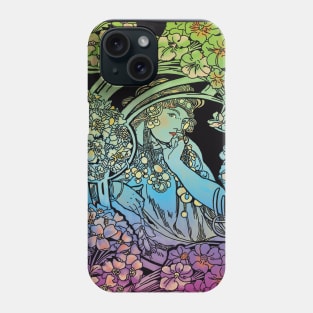 Mucha Lady (blue) Phone Case