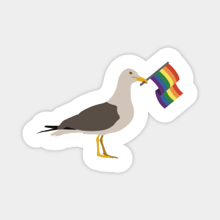 Seagull Holding Classic Pride Flag Magnet