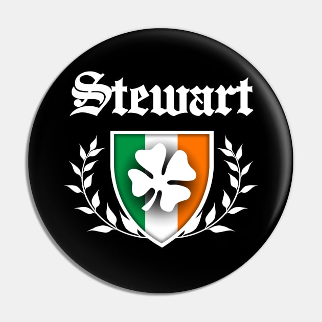 Stewart Shamrock Crest Pin by robotface