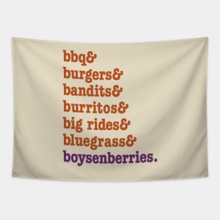 bbq and boysenberries Tapestry