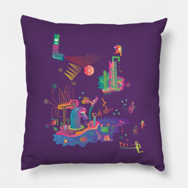 Toxic Colors Pillow by now83