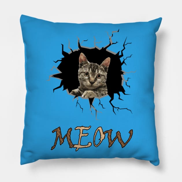 The feisty cat Pillow by ImanElsaidy