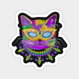 Cat Mardi Gras Magnet