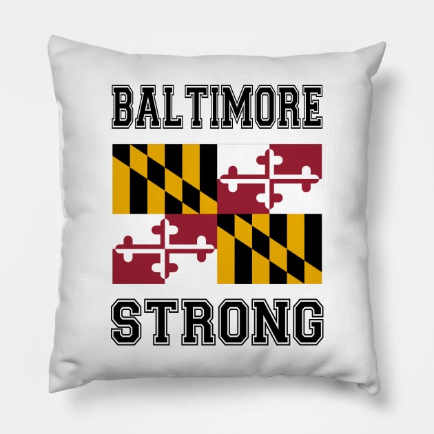 Baltimore Strong Pillow by RockettGraph1cs