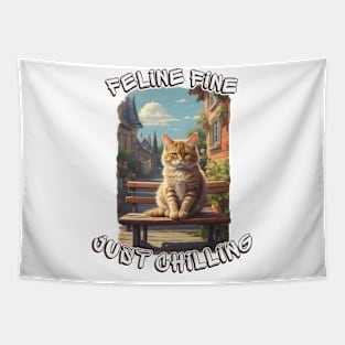 Cute Chilling Cat Tapestry