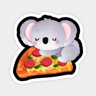 Cute Koala eats pizza perfect gift for pizza and koala lovers and pizza addicts Magnet