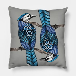 Blue Jay Spirit Animal Design Pillow