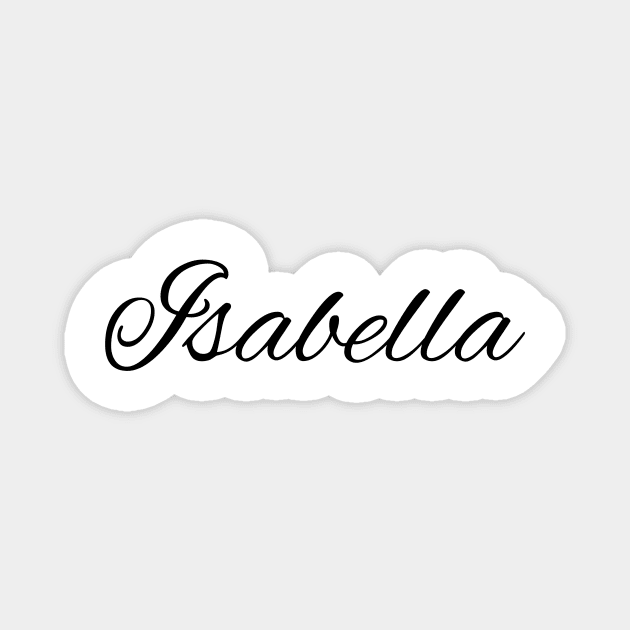 Isabella Name in Cursive Magnet by BloomingDiaries