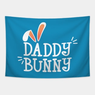 Simple and Cute Daddy Bunny Easter Typography Tapestry