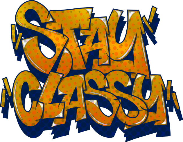 STAY CLASSY Kids T-Shirt by graffitiasik