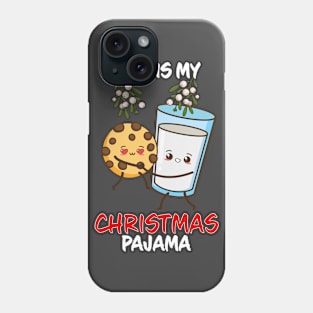 This Is My Christmas Pajama Cookie Milk Family Matching Christmas Pajama Costume Gift Phone Case