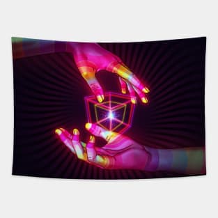 Psychedelic Energy Hands 6 (GIF) Tapestry