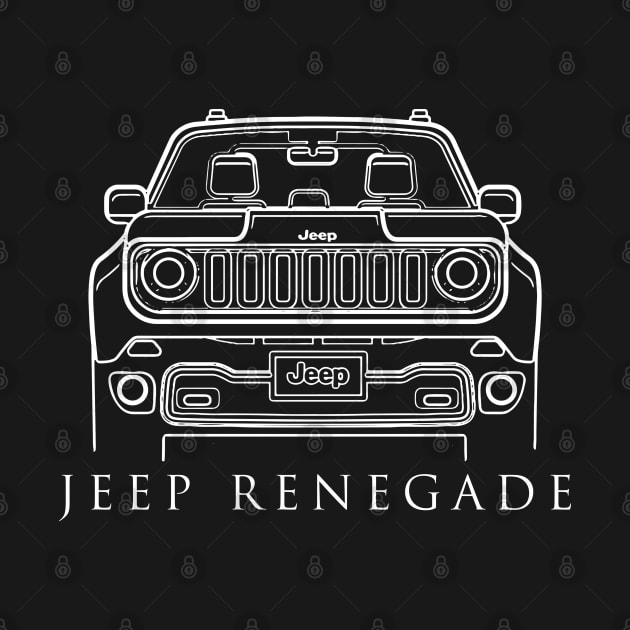 Jeep Renegade 2 Car Form White Artwork by labyrinth pattern