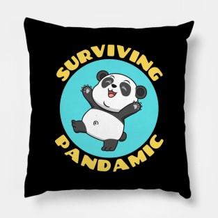 Surviving Pandamic | Panda Pun Pillow