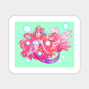 coral mermaid Magnet