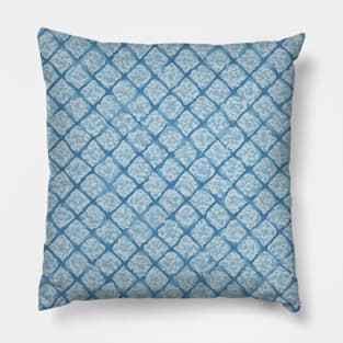 Blue repeat pattern Geometry texture Pillow