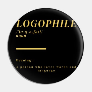 Word Logophile Pin