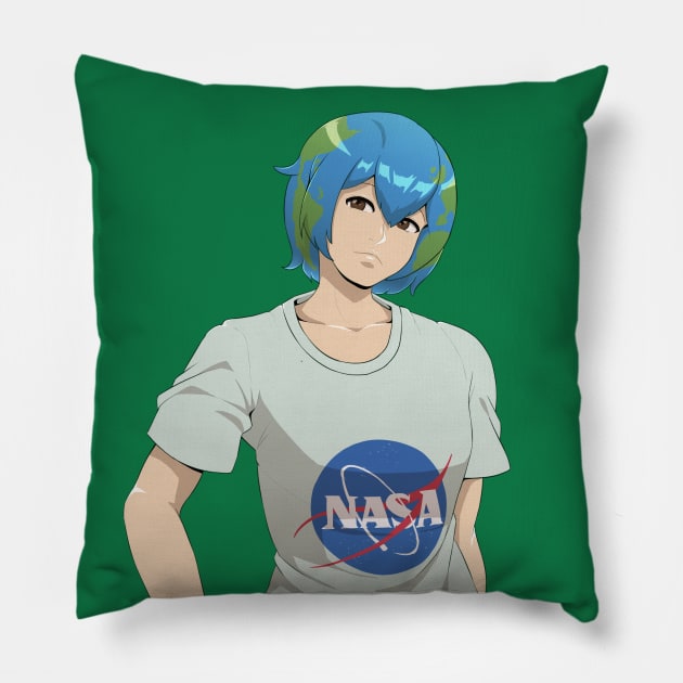 Earth-nee-san #EarthDay Pillow by Muramasa