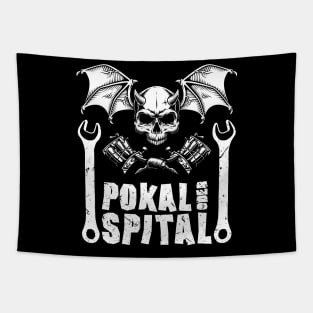 Echte Motorsport Retro Vintage Pokal Oder Spital Tapestry