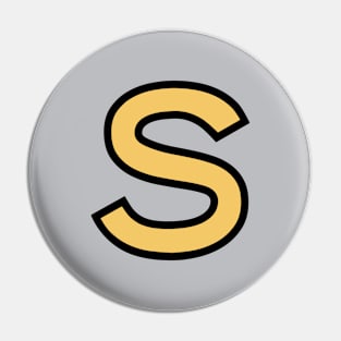 Funky Yellow Letter S Pin