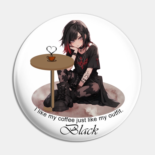 Goth Girls - e girl - Punk Girl Pin by PlayfulPandaDesigns