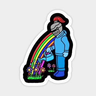 Cute cartoon knight gardening Magnet