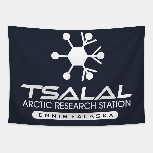 Tsalal Arctic Research Station Tapestry by MindsparkCreative