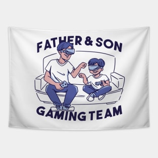 Father and Son Gaming Team Tapestry