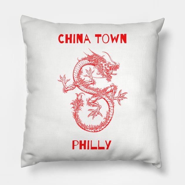 Chinatown Philly Pillow by Rickido