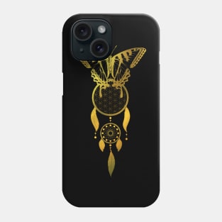 Butterfly Flower of Life Dreamcatcher Phone Case