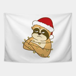 Christmas Sloth Tapestry