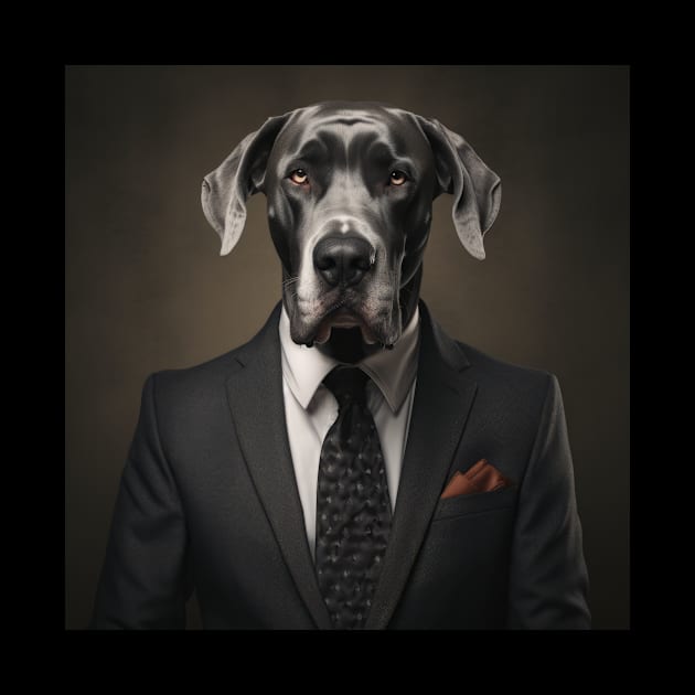 Great Dane Dog in Suit by Merchgard