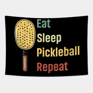 Eat Sleep Pickleball Repeat Funny Pickleball Lover Tapestry