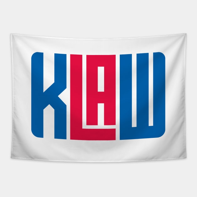 KLAW Logo - White Tapestry by KFig21