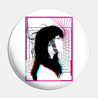 Vaporwave Japanese Cyberpunk Pin