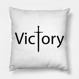 Victory artistic typography design Pillow