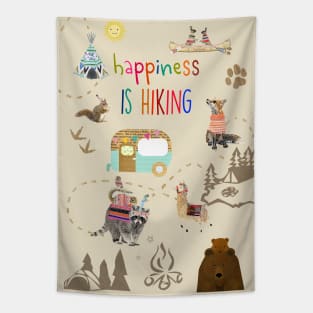 Happiness is hiking Tapestry