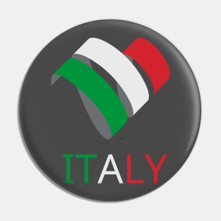 In this picture we see the flag of Italy in an unusual form. And also the name of the state is made in the colors of the flag itself. Pin