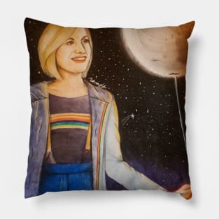 The Moon in Her Hands Pillow