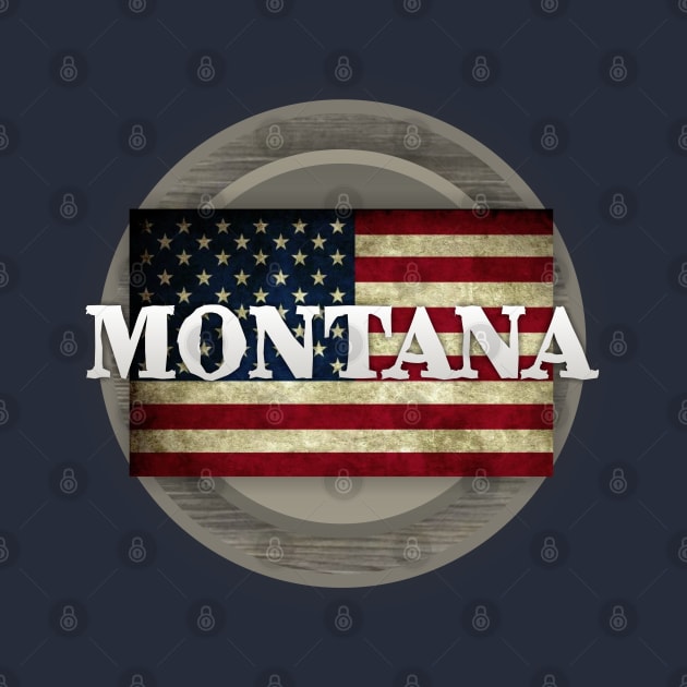 Montana American Flag by Dale Preston Design