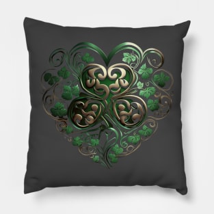 Shamrock into heart Pillow