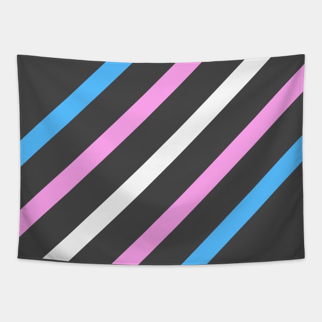 Trans Pride Stripes Tapestry by SJAdventures