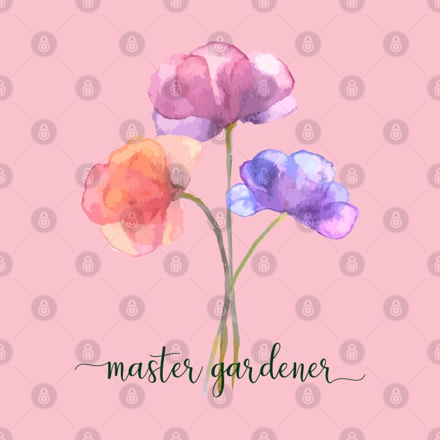 Master Gardener Watercolor Flowers by Heartsake