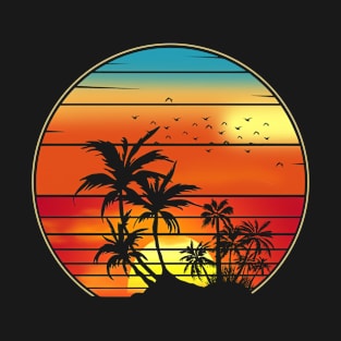 Tropical Beach Vintage Retro Style 70s 80s T-Shirt