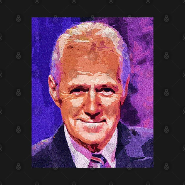 Alex Trebek Painting by WildBrownies