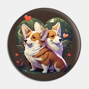 Corgi Green Love Pin