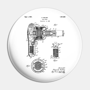 Hair Dryer Patent - Salon Art - Black And White Pin