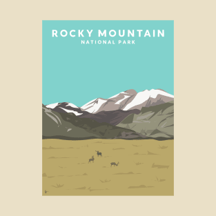 Rocky Mountain National Park, Colorado Travel Poster T-Shirt