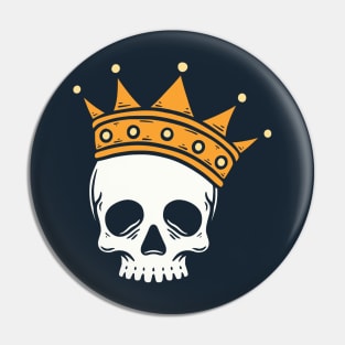 King Skull with Crown Pin