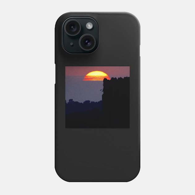 POLLUTION SUN SETS AT EAGLE TOWER Phone Case by dumbodancer